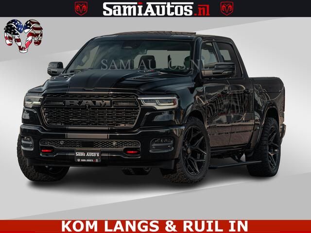 Dodge RAM PICKUP Limited Night H.O 540HP 706Nm | Massage + Full Option | De Meest Luxe en Volle Pick-Up in zijn Klasse | Comfortabele Dubbele Cabine met Royale 5 Zitplaatsen | BPM vrij | Nu Leverbaar uit Voorraad | Voorraad Nr 2328 - 5157 | De specialist in Amerikaanse p
