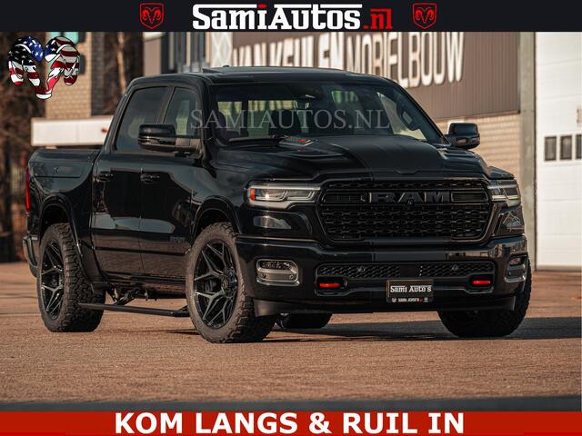 Dodge RAM PICKUP Limited Night H.O 540HP 706Nm | Massage + Full Option | De Meest Luxe en Volle Pick-Up in zijn Klasse | Comfortabele Dubbele Cabine met Royale 5 Zitplaatsen | BPM vrij | Nu Leverbaar uit Voorraad | Voorraad Nr 2328 - 5157 | De specialist in Amerikaanse p