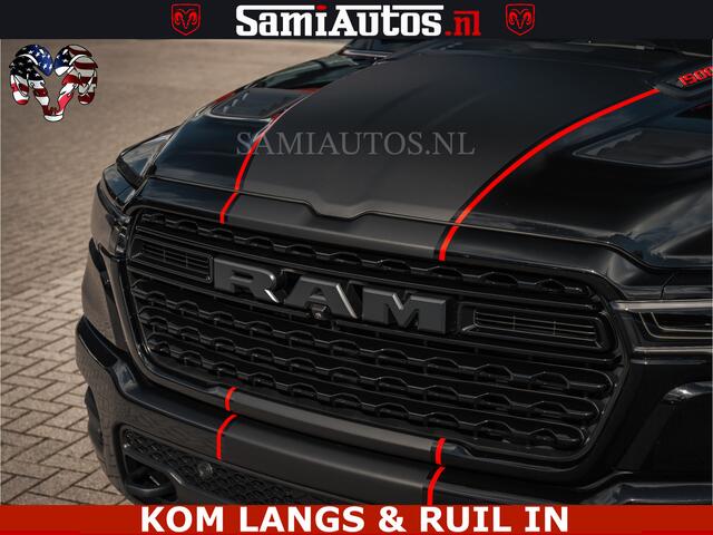 Dodge RAM PICKUP HULK Pack | Limited Night H.O 540HP 706Nm | Massage + Full Option | De Meest Luxe en Volle Pick-Up in zijn Klasse | Hulk Pack is meer prijs | Comfortabele Dubbele Cabine met Royale 5 Zitplaatsen | BPM vrij | Nu Leverbaar uit Voorraad | Voorraad Nr 2353 - 