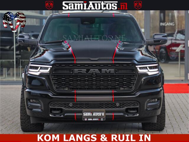 Dodge RAM PICKUP LIMITED 2026 5.7 V8 HEMI | MAXIMAAL UITGERUST | DUBBELE CABINE | 5 PERSOONS | DC | Allernieuwste Limited uitvoering - volledig uitgerust met alle opties, inclusief MWK en normale laadbak Voorraad nr 3806