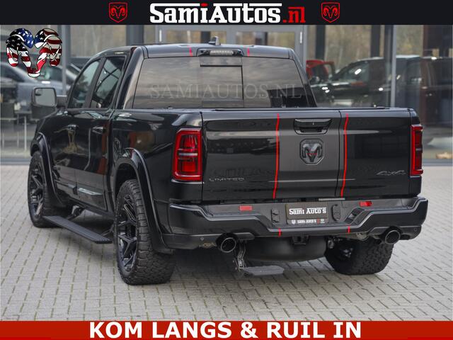 Dodge RAM PICKUP LIMITED 2026 5.7 V8 HEMI | MAXIMAAL UITGERUST | DUBBELE CABINE | 5 PERSOONS | DC | Allernieuwste Limited uitvoering - volledig uitgerust met alle opties, inclusief MWK en normale laadbak Voorraad nr 3806