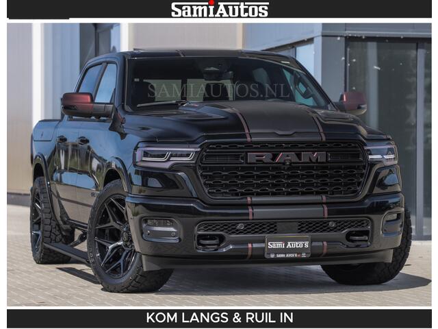 Dodge RAM PICKUP Limited 540 PK | HUD | LUCHTVERING | MASSAGE | PASSAGIERSSCHERM | De Meest Luxe en Volle Pick-Up in zijn Klasse | Comfortabele Dubbele Cabine met Royale 5 Zitplaatsen | BPM vrij | Nu Leverbaar uit Voorraad | Voorraad Nr 2335 - 5153 | De specialist in Amerikaanse pick-ups in Nederland en Europa.