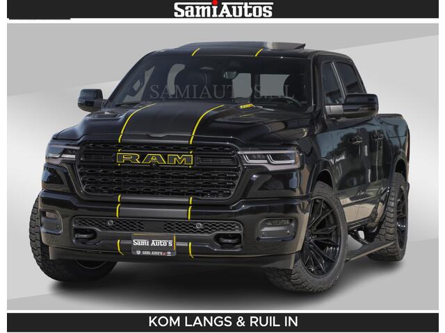 Dodge RAM PICKUP Limited Night H.O 540HP 706Nm | Massage + Full Option | De Meest Luxe en Volle Pick-Up in zijn Klasse | Comfortabele Dubbele Cabine met Royale 5 Zitplaatsen | BPM vrij | Nu Leverbaar uit Voorraad | Voorraad Nr 2328 - 5157 | De specialist in Amerikaanse pick-ups in Nederland en Europa.