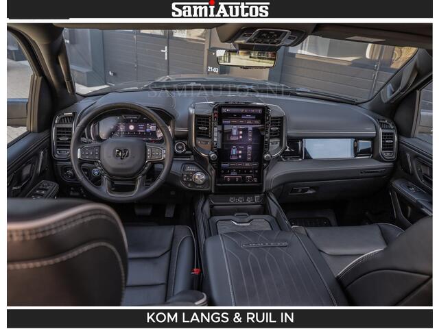Dodge RAM PICKUP Limited Night H.O 540HP 706Nm | Massage + Full Option | De Meest Luxe en Volle Pick-Up in zijn Klasse | Comfortabele Dubbele Cabine met Royale 5 Zitplaatsen | BPM vrij | Nu Leverbaar uit Voorraad | Voorraad Nr 2356 - 0990 | De specialist in Amerikaanse pick-ups in Nederland en Europa.