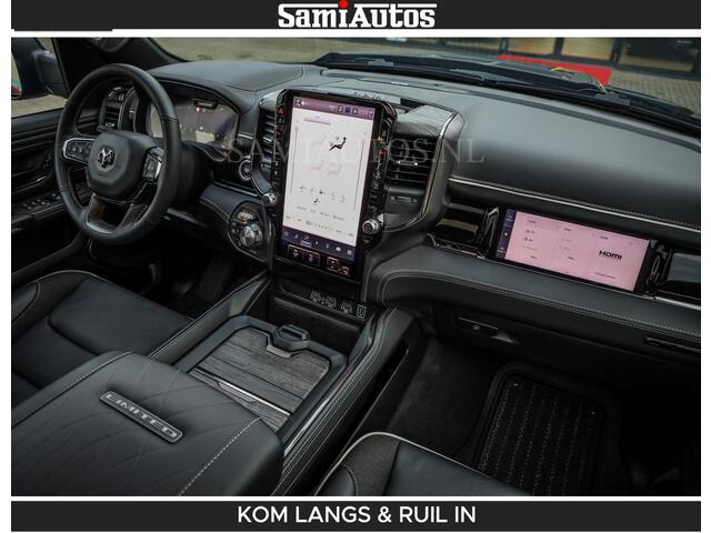 Dodge RAM PICKUP LIMITED SPORT H.O 540 PK | Massage + Full Option | De Meest Luxe en Volle Pick-Up in zijn Klasse | Comfortabele Dubbele Cabine met Royale 5 Zitplaatsen | BPM vrij | Nu Leverbaar uit Voorraad | Voorraad Nr 2355 - 5149 | De specialist in Amerikaanse pick-ups in Nederland en Europa.