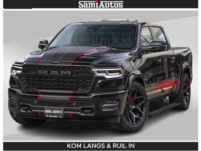 Dodge RAM PICKUP LIMITED 2026 5.7 V8 HEMI | MAXIMAAL UITGERUST | DUBBELE CABINE | 5 PERSOONS | DC | Allernieuwste Limited uitvoering - volledig uitgerust met alle opties, inclusief MWK en normale laadbak.