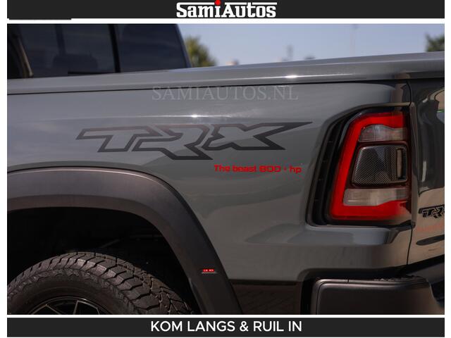 Dodge RAM PICKUP TRX 6.2 V8 HELLCAT | ANVIL SPECIAL ORIGINAL COLOR | CARBON | RODE STIKSELS | BOM VOL | CREW CAB DUBBELE CABINE | 5 PERSOONS |