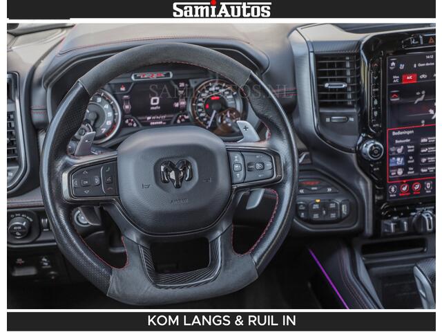 Dodge RAM PICKUP TRX 6.2 V8 HELLCAT | ANVIL SPECIAL ORIGINAL COLOR | CARBON | RODE STIKSELS | BOM VOL | CREW CAB DUBBELE CABINE | 5 PERSOONS |