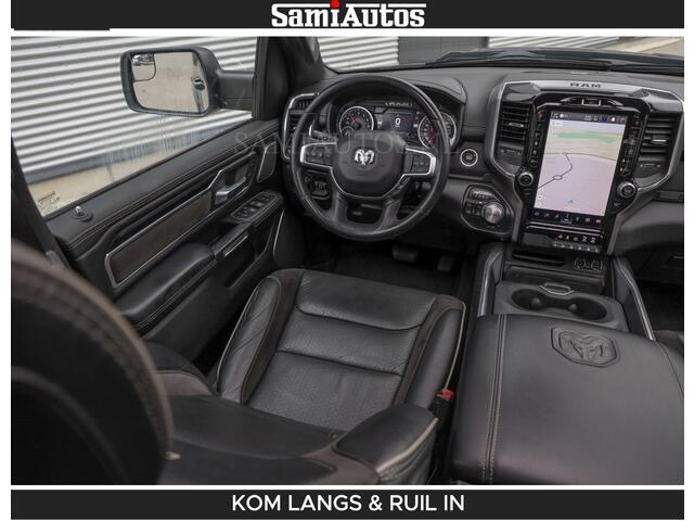 Dodge RAM PICKUP SPORT LARAMIE 5.7 V8 HEMI | LUCHTVERING | 2023 | PANODAK | GROOTSCHERM | DC | TOP KLEUR GRANITE | CREW CAB | DUBBELE CABINE | 5 PERSOONS |