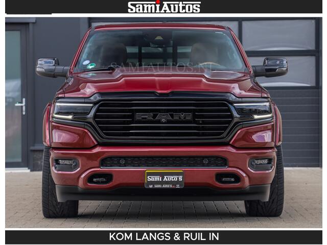 Dodge RAM PICKUP LONGHORN | WIDE BODY | 5.7 V8 | BREDE WIELEN | BOM VOL | HUD | BRUIN LEDER | LUCHTVERING | PANODAK | RONDOM CAMERA | OPEN UITLAAT KLEP | ALARM | DUBBELE CABINE | 5 PERSOONS | CREW CAB DC | SPECIAL ONE | DEALER ONDERHOUDEN | Eerste eigenaar |