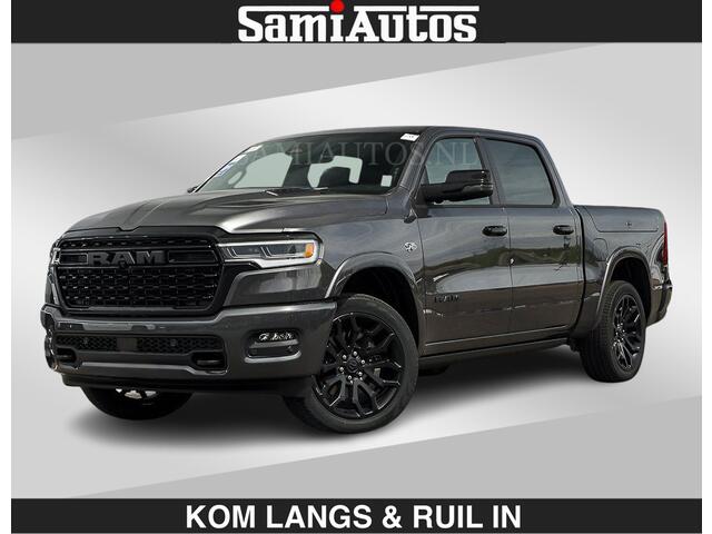 Dodge RAM PICKUP LIMITED 2027 5.7 V8 HEMI | MAXIMAAL UITGERUST | NIEUWE KLEUR Granite Crystal Pearl met Ebony Red interior seats | DUBBELE CABINE | 5 PERSOONS | DC | Allernieuwste Limited 2027 in nieuwe kleur Granite Crystal Pearl - volledig uitgerust met alle opties.