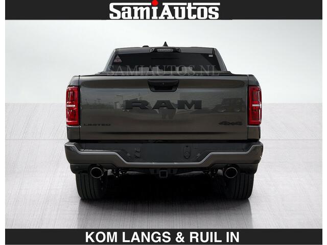 Dodge RAM PICKUP LIMITED 2027 5.7 V8 HEMI | MAXIMAAL UITGERUST | NIEUWE KLEUR Granite Crystal Pearl met Ebony Red interior seats | DUBBELE CABINE | 5 PERSOONS | DC | Allernieuwste Limited 2027 in nieuwe kleur Granite Crystal Pearl - volledig uitgerust met alle opties.