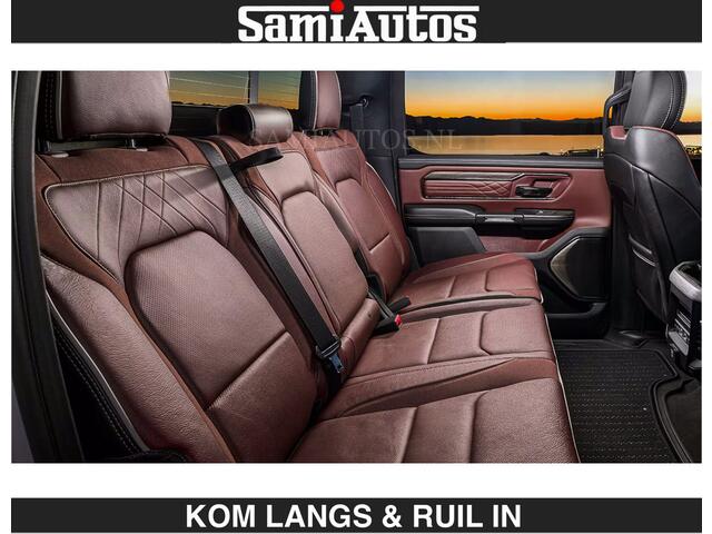 Dodge RAM PICKUP LIMITED 2027 5.7 V8 HEMI | MAXIMAAL UITGERUST | NIEUWE KLEUR Granite Crystal Pearl met Ebony Red interior seats | DUBBELE CABINE | 5 PERSOONS | DC | Allernieuwste Limited 2027 in nieuwe kleur Granite Crystal Pearl - volledig uitgerust met alle opties.