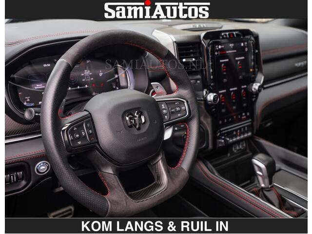 Dodge RAM PICKUP TRX HELLCAT | 6.2 V8 712PK SUPERCHARGER | RODE STIKSELS | FULLY LOADED | CARBON | CREW CAB | DUBBELE CABINE | 5 PERSOONS | De specialist in Amerikaanse pick-ups in Nederland en Europa.