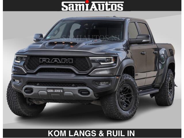 Dodge RAM PICKUP TRX HELLCAT 712 PK 6.2 V8 | BOM VOL | GRANITE MET ZWART LEDER RODE STIKSELS | CREW CAB DUBBELE CABINE DC | 5 PERSOONS GRIJS KENTEKEN |