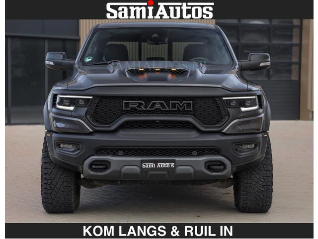 Dodge RAM PICKUP TRX HELLCAT 712 PK 6.2 V8 | BOM VOL | GRANITE MET ZWART LEDER RODE STIKSELS | CREW CAB DUBBELE CABINE DC | 5 PERSOONS GRIJS KENTEKEN |