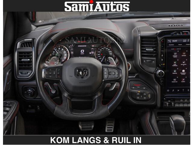 Dodge RAM PICKUP TRX HELLCAT 712 PK 6.2 V8 | BOM VOL | GRANITE MET ZWART LEDER RODE STIKSELS | CREW CAB DUBBELE CABINE DC | 5 PERSOONS GRIJS KENTEKEN |