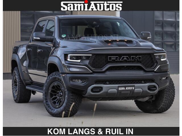 Dodge RAM PICKUP TRX HELLCAT 712 PK 6.2 V8 | BOM VOL | GRANITE MET ZWART LEDER RODE STIKSELS | CREW CAB DUBBELE CABINE DC | 5 PERSOONS GRIJS KENTEKEN |
