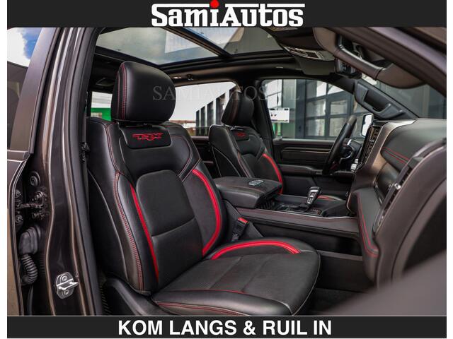 Dodge RAM PICKUP TRX HELLCAT 712 PK 6.2 V8 | BOM VOL | GRANITE MET ZWART LEDER RODE STIKSELS | CREW CAB DUBBELE CABINE DC | 5 PERSOONS GRIJS KENTEKEN |