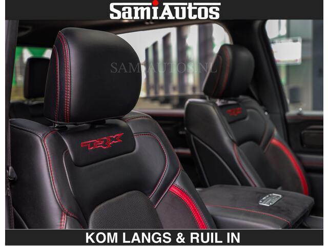 Dodge RAM PICKUP TRX HELLCAT 712 PK 6.2 V8 | BOM VOL | GRANITE MET ZWART LEDER RODE STIKSELS | CREW CAB DUBBELE CABINE DC | 5 PERSOONS GRIJS KENTEKEN |