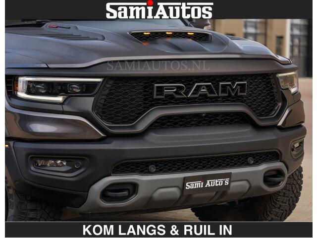 Dodge RAM PICKUP TRX HELLCAT 712 PK 6.2 V8 | BOM VOL | GRANITE MET ZWART LEDER RODE STIKSELS | CREW CAB DUBBELE CABINE DC | 5 PERSOONS GRIJS KENTEKEN |