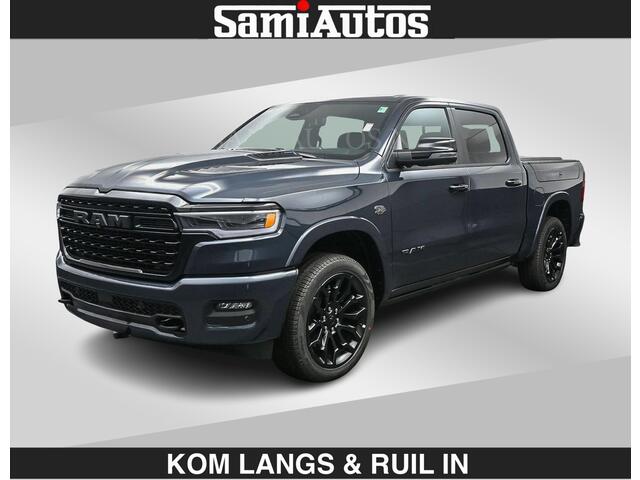 Dodge RAM PICKUP LIMITED 2027 5.7 V8 HEMI | MAXIMAAL UITGERUST | NIEUWE KLEUR Forged Blue Metallic met Ebony Red interior seats | DUBBELE CABINE | 5 PERSOONS | DC | Allernieuwste Limited 2027 in nieuwe kleur Forged Blue - volledig uitgerust met alle opties.