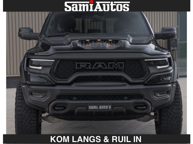 Dodge RAM PICKUP TRX BLACK OPS HELLCAT | 6.2 V8 712PK SUPERCHARGER | RODE STIKSELS | FULLY LOADED | RAMBAR | CARBON | BLACK ON BLACK | CREW CAB | DUBBELE CABINE | 5 PERSOONS | De specialist in Amerikaanse pick-ups in Nederland en Europa. Voorraad 2661 - 5444