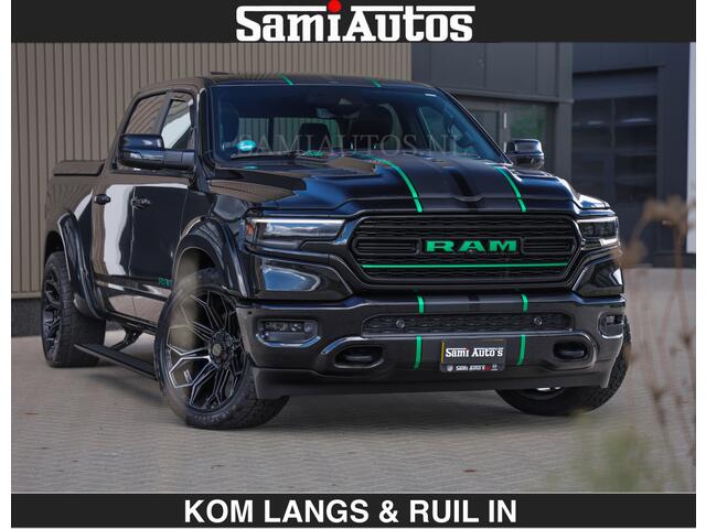 Dodge RAM PICKUP HULK PACK | LIMITED 5.7 V8 HEMI | HUD | WIDE BODY | BREDE WIELEN | STRIPING | LUCHTVERING | BLAK ON BLACK | BOM VOL | CREW CAB | DUBBELE CABINE 5 PERSOONS | DC |