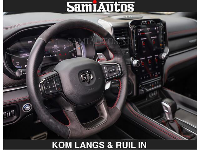 Dodge RAM PICKUP TRX HELLCAT | 6.2 V8 712PK SUPERCHARGER | RODE STIKSELS | FULLY LOADED | CARBON | CREW CAB | DUBBELE CABINE | 5 PERSOONS | De specialist in Amerikaanse pick-ups in Nederland en Europa.