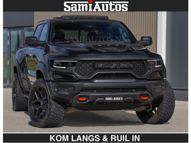 Dodge RAM PICKUP TRX HELLCAT | 6.2 V8 712PK SUPERCHARGER | RODE STIKSELS | FULLY LOADED | CARBON | CREW CAB | DUBBELE CABINE | 5 PERSOONS | De specialist in Amerikaanse pick-ups in Nederland en Europa.
