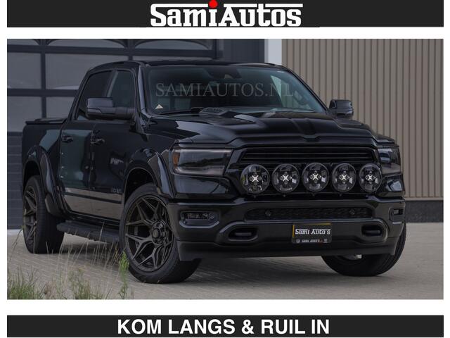 Dodge RAM PICKUP BLACK OPS | 5.7 V8 HEMI | WIDEBODY HULK | OPEN UITLAAT KLEP | ZEER DIK | DUBBELE CABINE | DC | 5 PERSOONS | GRIJS KENETEKEN | EXTRA BREDE WIELEN IN HET BRONS | MEGA DIK | 3500KG TREKVERMOGEN |