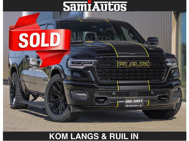 Dodge RAM PICKUP Limited Night H.O 540HP 706Nm | Massage + Full Option | De Meest Luxe en Volle Pick-Up in zijn Klasse | Comfortabele Dubbele Cabine met Royale 5 Zitplaatsen | BPM vrij | Nu Leverbaar uit Voorraad | Voorraad Nr 2356 - 0990 | De specialist in Amerikaanse pick-ups in Nederland en Europa.