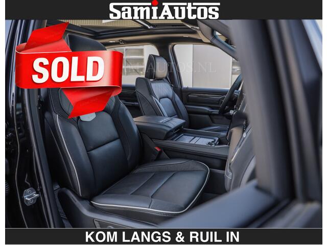 Dodge RAM PICKUP Limited Night H.O 540HP 706Nm | Massage + Full Option | De Meest Luxe en Volle Pick-Up in zijn Klasse | Comfortabele Dubbele Cabine met Royale 5 Zitplaatsen | BPM vrij | Nu Leverbaar uit Voorraad | Voorraad Nr 2356 - 0990 | De specialist in Amerikaanse pick-ups in Nederland en Europa.