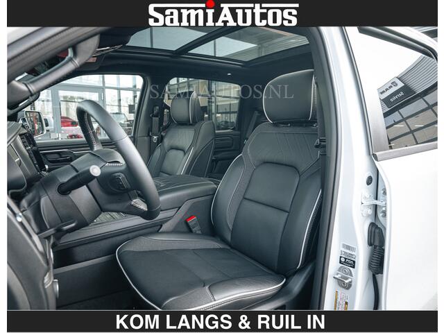 Dodge RAM PICKUP Limited 540 PK De Meest Luxe en Volle Pick-Up in zijn Klasse | Massage + Full Option | Comfortabele Dubbele Cabine met Royale 5 Zitplaatsen | BPM vrij | Nu Leverbaar uit Voorraad | Voorraad Nr 2351 - 7478 | De specialist in Amerikaanse pick-ups in Nederland en Europa.