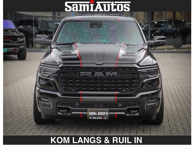 Dodge RAM PICKUP Limited 540 PK | De Meest Luxe en Volle Pick-Up in zijn Klasse | Massage + Full Option | Comfortabele Dubbele Cabine met Royale 5 Zitplaatsen | BPM vrij | Nu Leverbaar uit Voorraad | Voorraad Nr 2334 - 5409 | De specialist in Amerikaanse pick-ups in Nederland en Europa.