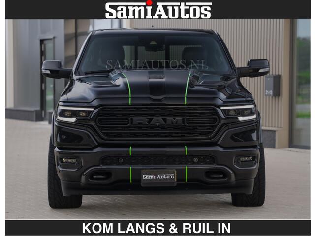 Dodge RAM PICKUP LIMITED 5.7 V8 HEMI | TOP STAAT | BOM VOL | HUD | LUCHTVERING | STRIPING | BREDE WIELEN | OPEN UITLAAT KLEP | ADAPTIVE | PANO | DC | CREW CAB | DUBBELE CABINE | 5 PERSOONS |