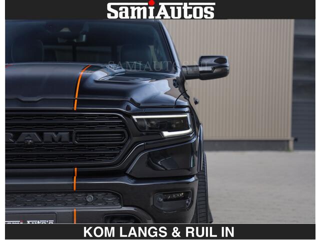 Dodge RAM PICKUP BEAST | LIMITED 5.7 V8 HEMI | HUD | STRIPING | BREDE WIELEN | BLACK ON BLACK | LUCHTVERING | BOM VOL | DC | CREW CAB DUBBELE CABINE | 5 PERSOONS | GRIJSKENTEKEN |