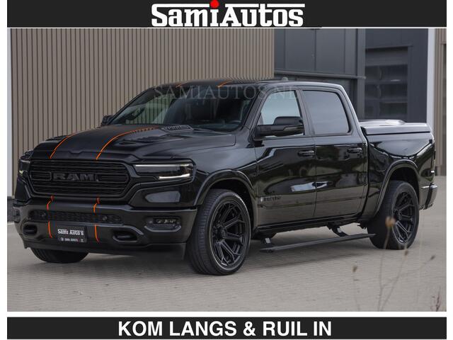 Dodge RAM PICKUP BEAST | LIMITED 5.7 V8 HEMI | HUD | STRIPING | BREDE WIELEN | BLACK ON BLACK | LUCHTVERING | BOM VOL | DC | CREW CAB DUBBELE CABINE | 5 PERSOONS | GRIJSKENTEKEN |