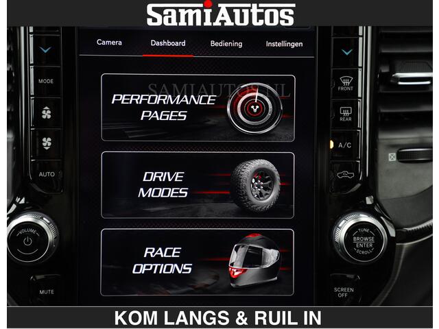 Dodge RAM PICKUP TRX HELLCAT 712 PK 6.2 V8 SUPERCHARGER | BLACK EDITION | BOM VOL | GRANITE MET ZWART LEDER RODE STIKSELS | CREW CAB DUBBELE CABINE DC | 5 PERSOONS GRIJS KENTEKEN |