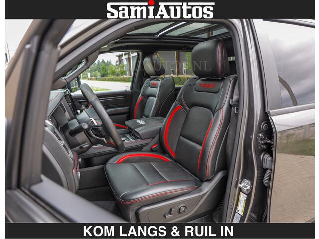 Dodge RAM PICKUP TRX HELLCAT 712 PK 6.2 V8 SUPERCHARGER | BLACK EDITION | BOM VOL | GRANITE MET ZWART LEDER RODE STIKSELS | CREW CAB DUBBELE CABINE DC | 5 PERSOONS GRIJS KENTEKEN |