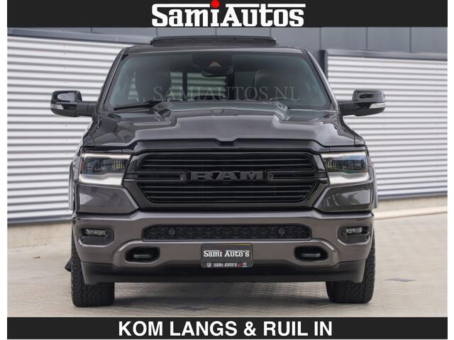 Dodge RAM PICKUP SPORT LARAMIE 5.7 V8 HEMI | LUCHTVERING | 2023 | PANODAK | GROOTSCHERM | DC | TOP KLEUR GRANITE | CREW CAB | DUBBELE CABINE | 5 PERSOONS |