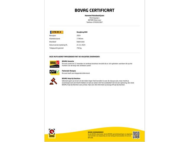 Dongfeng Box Launch Edition 42 kWh - ORIGINEEL NEDERLANDSE AUTO - PARKEERSENSOREN ACHTER - 360 GRADEN CAMERA - ADAPTIVE CRUISE CONTROL - 1 FASE LADEN - SNELWEG LAAD MOGELIJKHEID