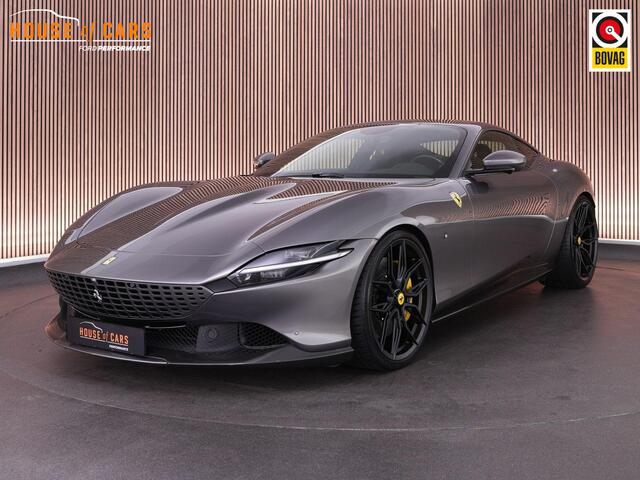 Ferrari Roma 3.9 V8 HELE 620pk |Grigio Ferro|Daytona Seats|carbon LED stuur|carbon front spoiler|carbon diffuser|carbon underdoor|22" Novitec NF11|MagneRide|Scuderia shields|ventilated electric seats|Surround View|High Power Hi-Fi|