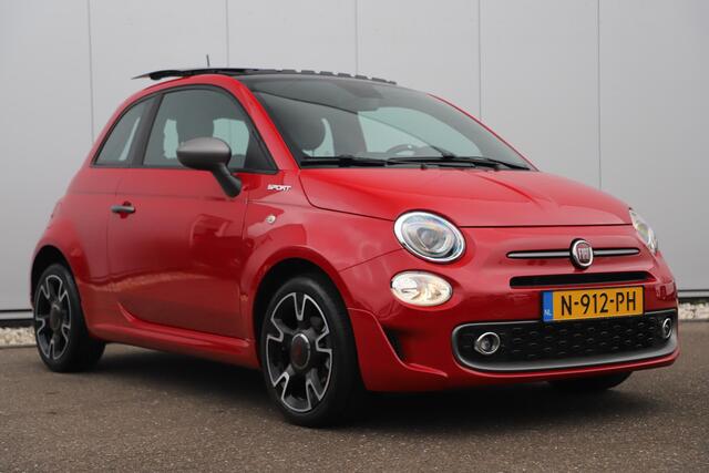 Fiat 500 1.0 Hybrid Sport Schuifdak Half Leder Carplay Android Navigatie Climate Cruise Control 16 inch LMV