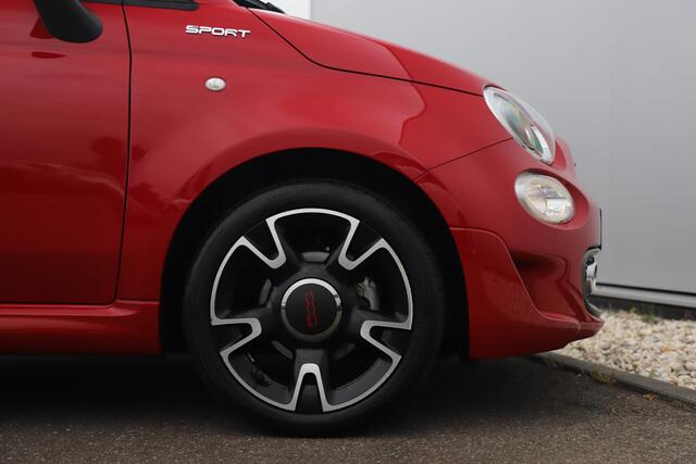 Fiat 500 1.0 Hybrid Sport Schuifdak Half Leder Carplay Android Navigatie Climate Cruise Control 16 inch LMV