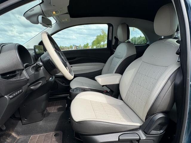 Fiat 500 Cabrio La Prima 42 kWh Nieuw Binnen! CAMERA / PDC / APPLE & ANDROID / LMV / LEDER