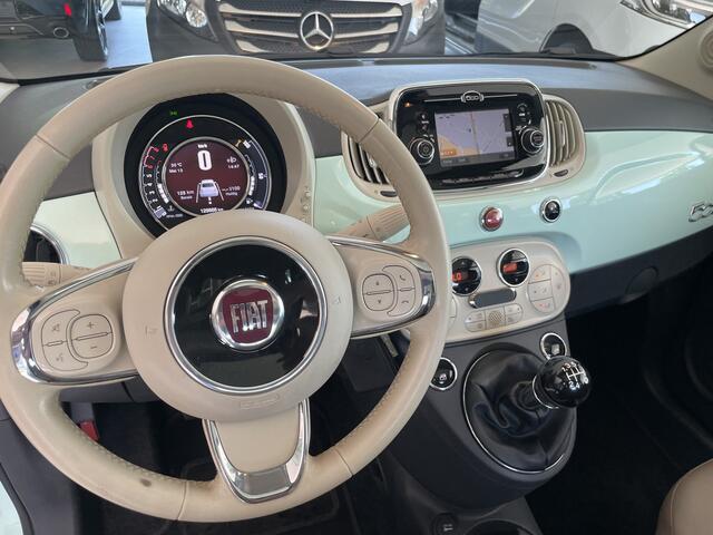 Fiat 500 1.2 Lounge Nieuw bij ons geleverd - Panoramadak - Airco - navigatie - Lederen bekleding - Multifunctioneel stuurwiel - Parkeersensoren achter - Mistlampen - Set winterwielen erbij