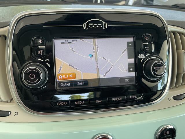 Fiat 500 1.2 Lounge Nieuw bij ons geleverd - Panoramadak - Airco - navigatie - Lederen bekleding - Multifunctioneel stuurwiel - Parkeersensoren achter - Mistlampen - Set winterwielen erbij