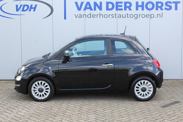 Fiat 500 1.0-70pk Mild-Hybrid "Lounge". Erg mooie Fiat 500 in de luxe "Lounge" uitvoering. Volautm. airco, cruise control, Apple Carplay/Android auto, LM wielen, DAB radio, USB aansluiting, navigatie, telefoonvoorbereiding etc.