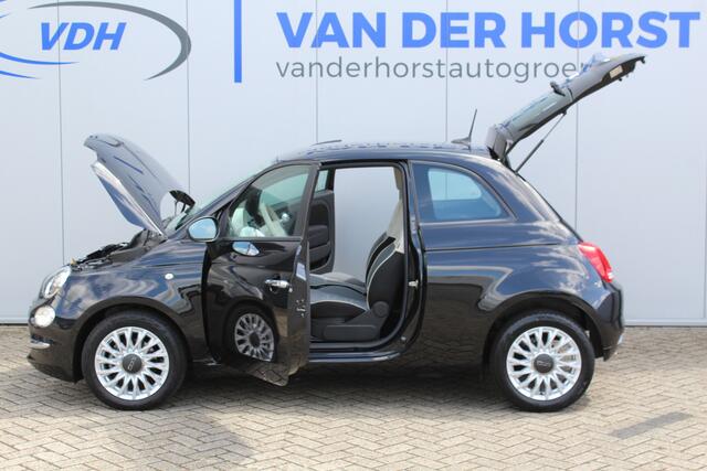 Fiat 500 1.0-70pk Mild-Hybrid "Lounge". Erg mooie Fiat 500 in de luxe "Lounge" uitvoering. Volautm. airco, cruise control, Apple Carplay/Android auto, LM wielen, DAB radio, USB aansluiting, navigatie, telefoonvoorbereiding etc.